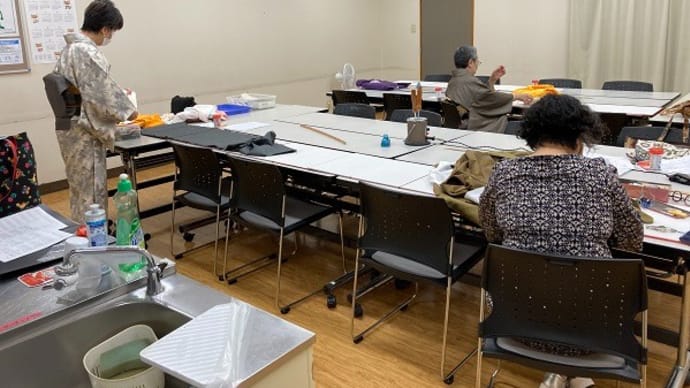 自作品着用で参加&よみうりカルチャー恵比寿和裁教室月曜クラス日