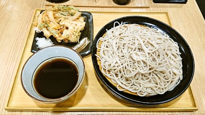 小諸そば(茅場町店)でかき揚げせいろそば(2019年8月27日)