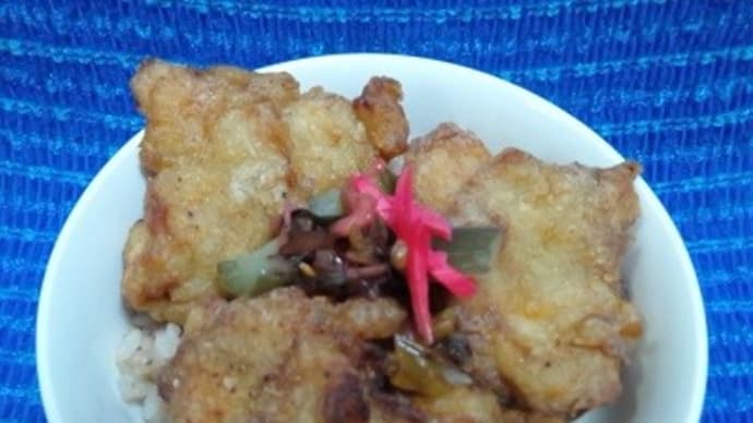 岩手県産南部どり・フランス赤鶏手羽ぷり塩麹竜田なお総菜で朝食、昼はパンなのでね:D