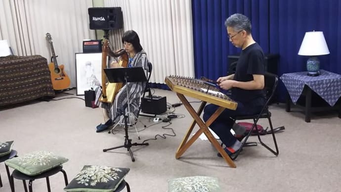 アイリッシュハープとハンマーダルシマーのコンサート