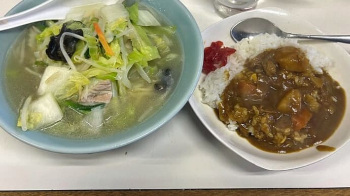 食事処　風雷　中華料理　／前橋市　－　タンメン　＆　半カレー