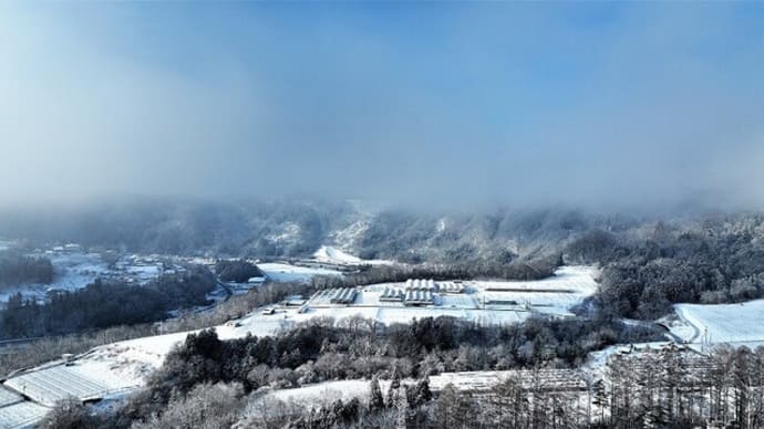 草尾上空からの風景&簡易水道事業打合せ会議