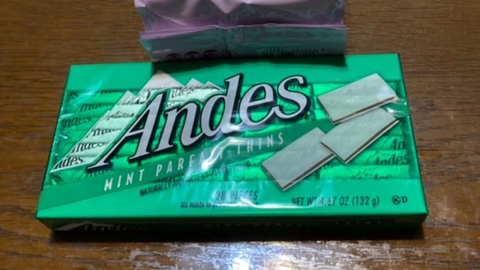 アンデスのミントチョコとロアカーのウエハース　そしてホットチョコ