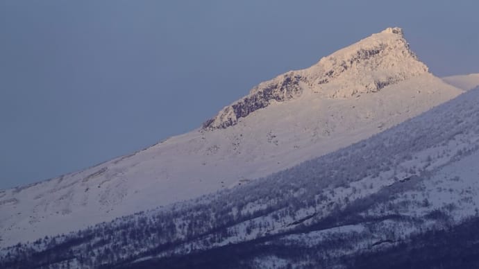 夕暮れの駒ヶ岳2023年2月5日