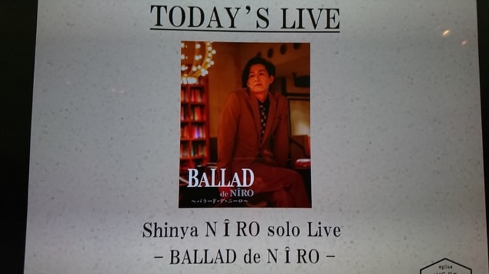 ShinyaNIRO solo Live BALLAD de NIRO