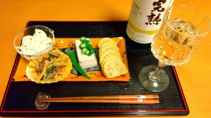 夕食と新酒完熟ワイン