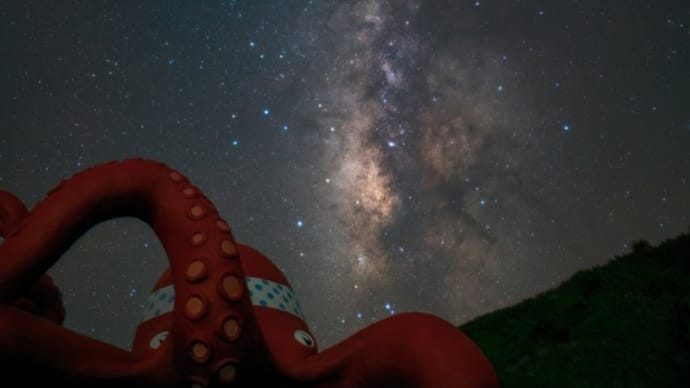 星景 タコと天の川 M11