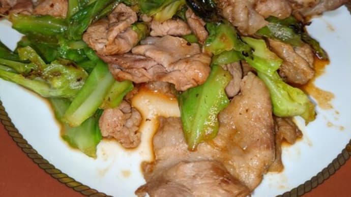 早生キャベツの豚肉炒め