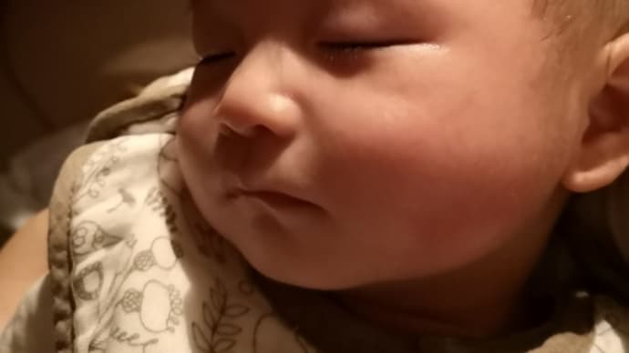 『漸く寝てくれたみらんちゃん・・・』