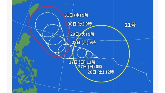 台風21号に左へ行ってほしい呪いを施しました。その1.5。呪術師の木星の魔女