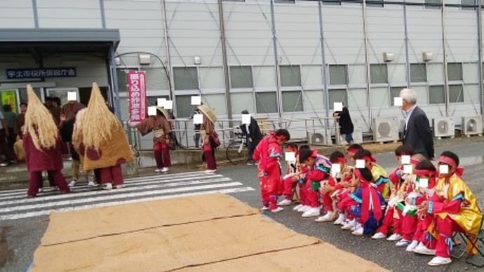 宇土の獅子舞とニットサークルの作品！！