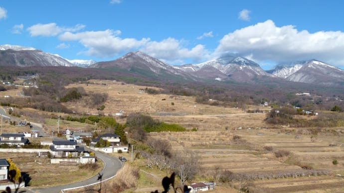 厳冬の小諸・富士見城址・飯縄山公園から･･･浅間・烏帽子火山帯の山なみを見る