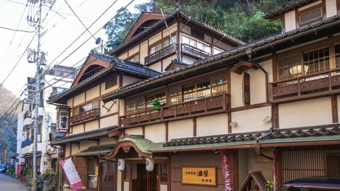 湯原温泉街の風景