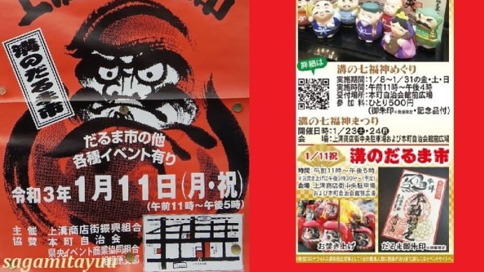 新春恒例の「第33回 上溝だるま市」福と運を求めて!!