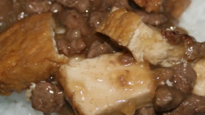 3月5日 ひき肉と厚揚げの あんかけ丼