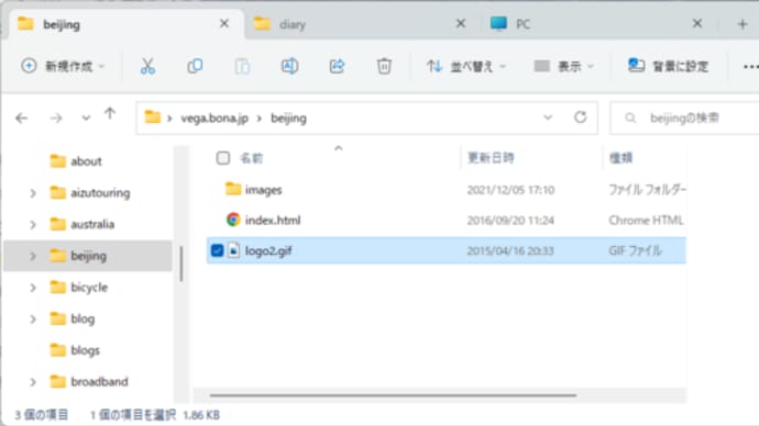 「エクスプローラー」にタブ