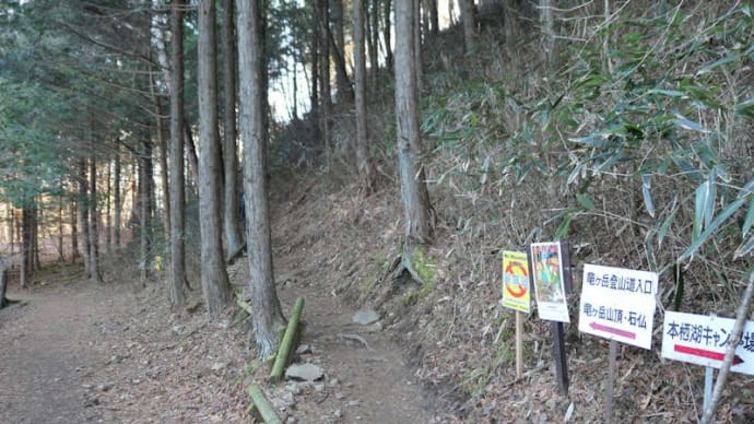 2024初登山に富士山展望の竜ヶ岳(1,485m、富士河口湖町)へ(1)【登山口~東屋~山頂】