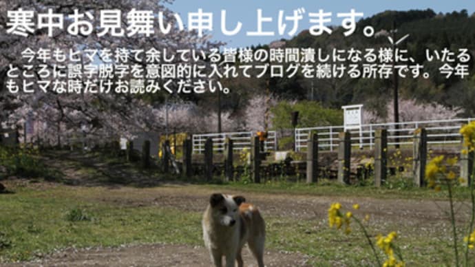 寒中お見舞い申し上げます。