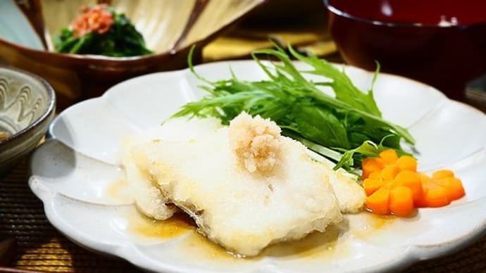☆牛肉ときのこの混ぜごはん&揚げたらの和風あんかけ ☆