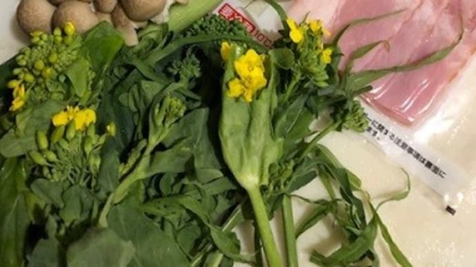 家の野菜で春パスタ
