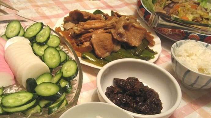 豚肉の生姜煮と中華炒め