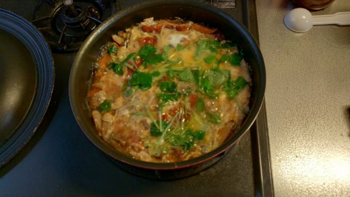 ごぼうと鰻の卵とじ丼