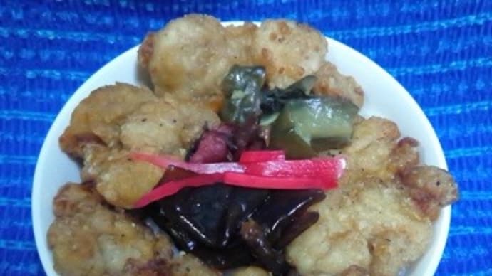 【08/10晩御飯】岩手県産南部鶏手羽ぷり塩麹竜田、鶏肩肉な手羽ぷりはこれぐらいしかXP