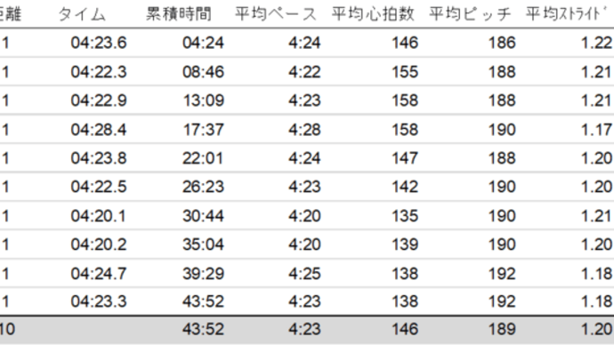 リベンジ10km走、成功！