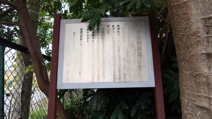 成田街道を歩く 2日目 江原刑場跡