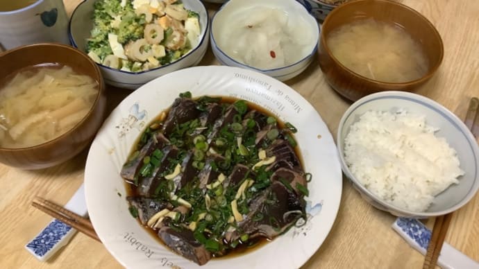 鰹のタタキ(^.^)晩ご飯