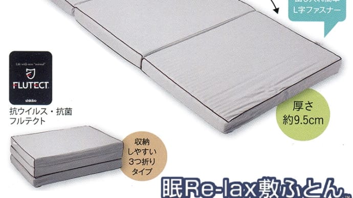 眠Re-lax敷ふとん Coco de Neru DX9 シングル 抗ウイルス・抗菌加工 「フルテクト」 新発売