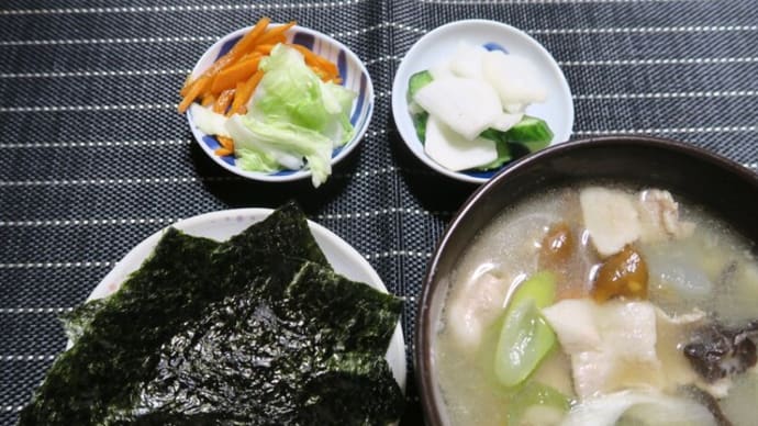 一汁一菜、炊屋食堂の田舎定食・・・庶民の味。