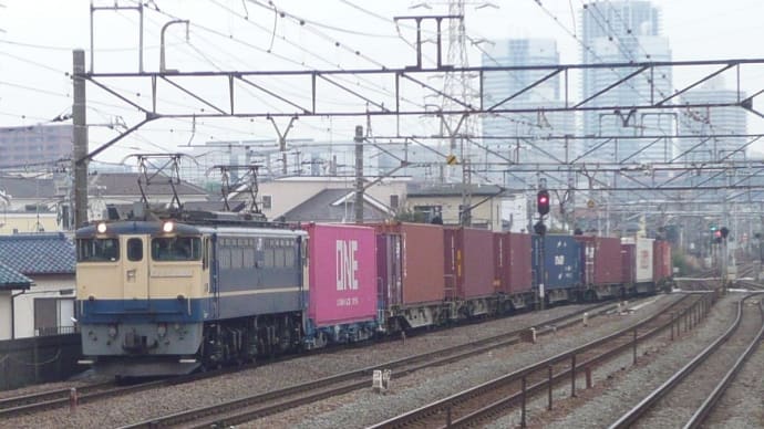 EF65-2101 大型コンテナ牽引(4072レ) 【尻手駅:南武支線】 2023.1.24