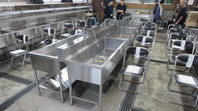 越後村上三ノ丸流鮭塩引き道場開き