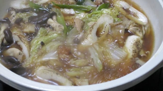 きりたんぽ鍋 & 正月料理の残り 残さず食べてま~す