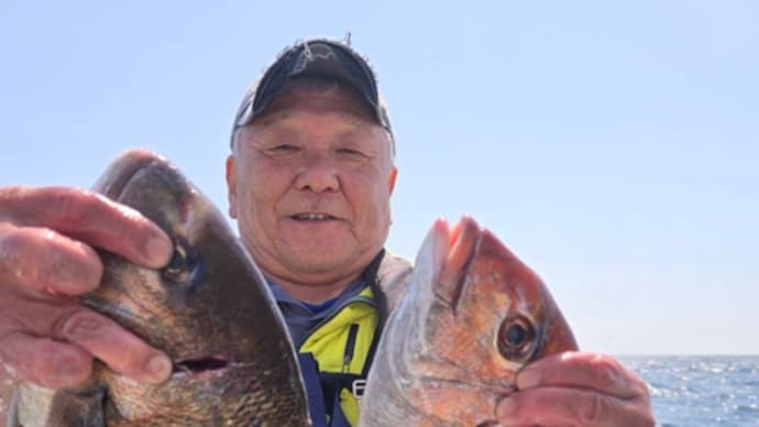 真鯛狙い🎣真鯛全員ゲット❗️