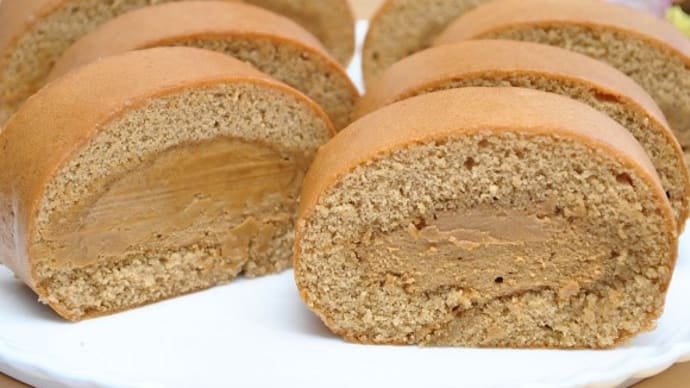 大人のバタークリームコーヒーロールケーキ🎵