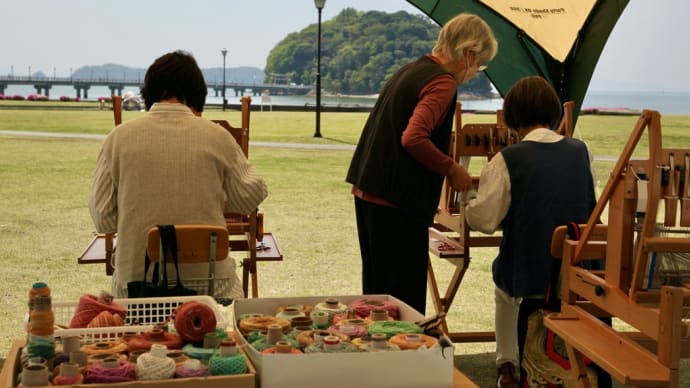 お友達と織った三河木綿です