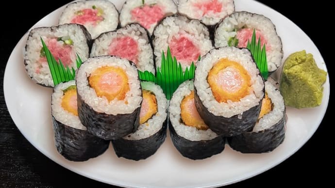 えび天巻き ~まぐろ脂身巻きをカップリング~