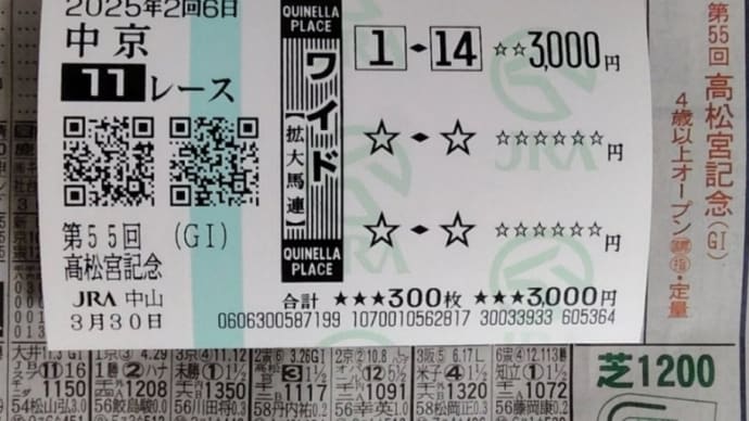 2025高松宮記念を予想します