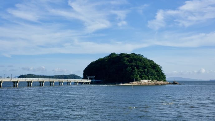 梅雨明けの竹島で手織体験
