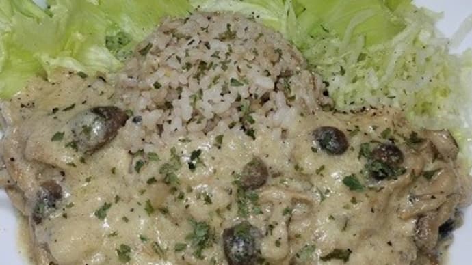 【07/02晩御飯】桜島鶏クリーム煮残りでしっかりいただいたんだね:D