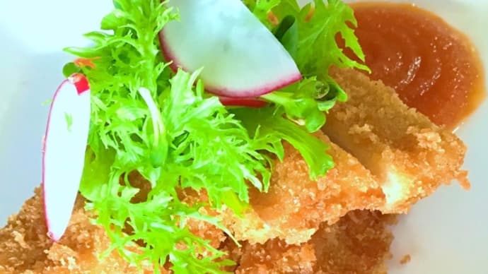 3月2日の日替り定食(650)は、ポークカツのトマトソース添え です。