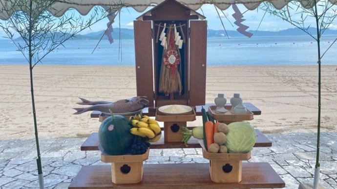 海開き安全祈願祭 御立岬海水浴場