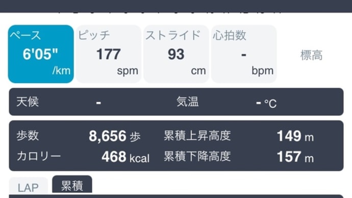 ランニング1.6kmコース5周 24.12.10