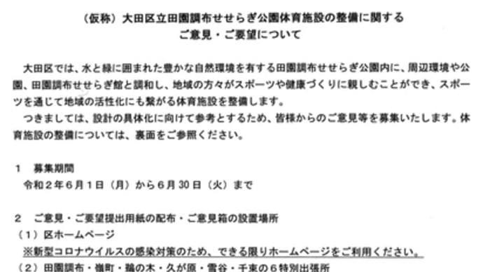 賛成者を中心に聞く差別的な大田区の意見募集とだから止まらない箱モノ事情