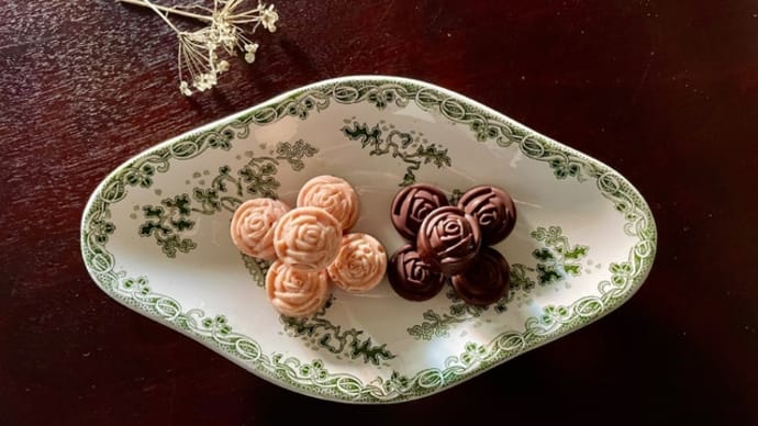 薔薇の形のチョコレート