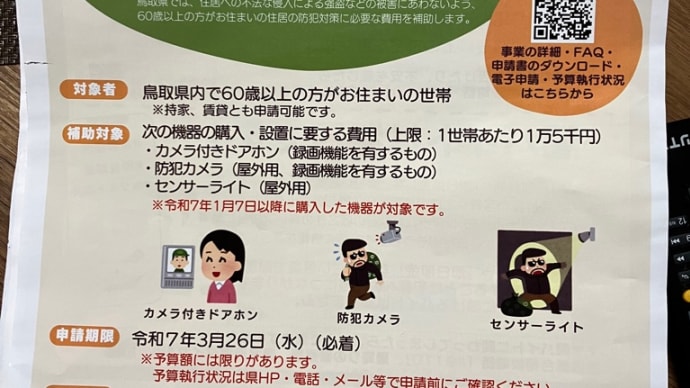 防犯カメラを補助しています。