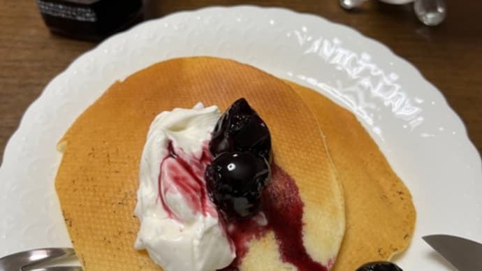 ホットケーキとレンジ台の掃除