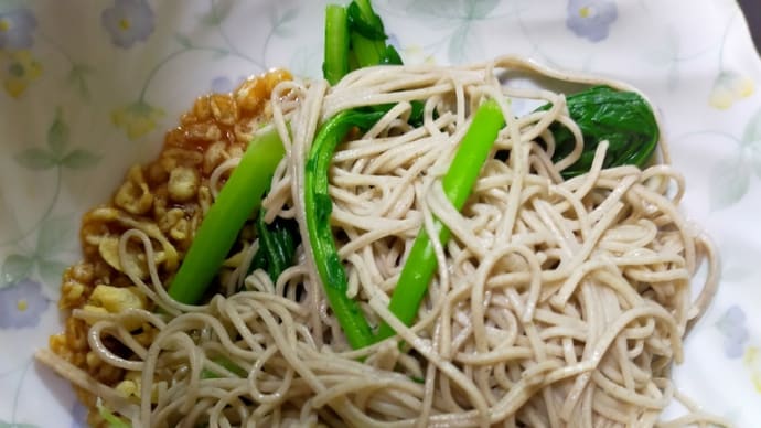 昼食 冷やしたぬきそば